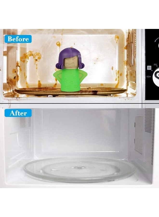 Abnaok Microwave Steam Cleaner, 2 PCS Angry Mama Oven Cleaners Easily Clean in Minutes Cleans Add Vinegar and Water for Home or Office with English Manual - Image 3